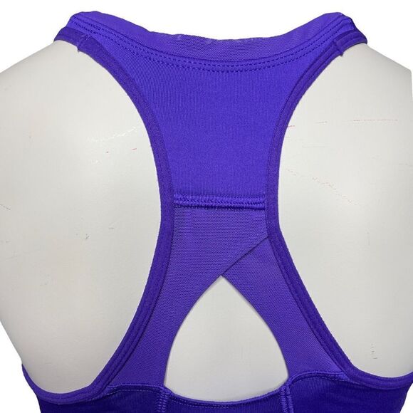 ATHLETA Tank Top Built In Bra Support Racerback Yoga Running Purple Womens 34B - Picture 4 of 11